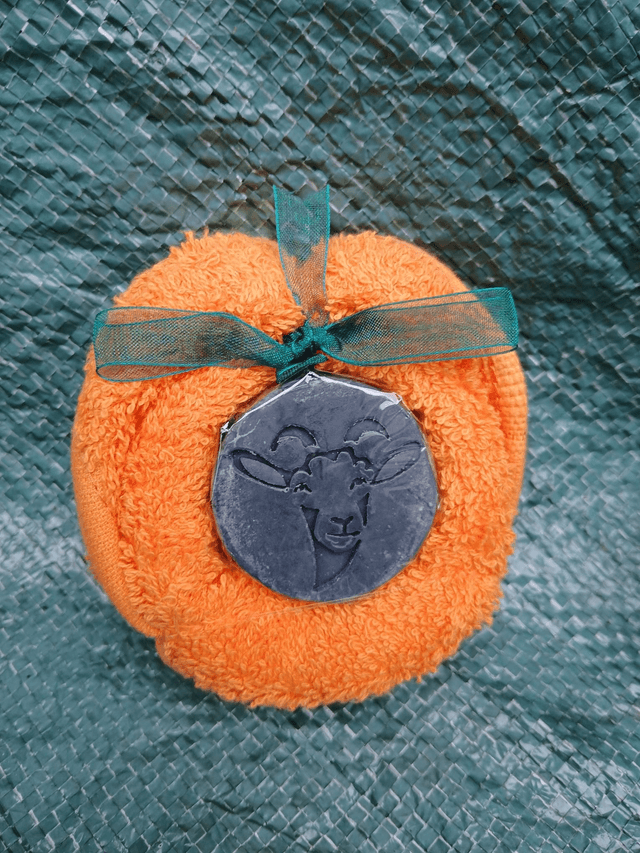 Pumpkin Flannel and Soap Gift Bag 