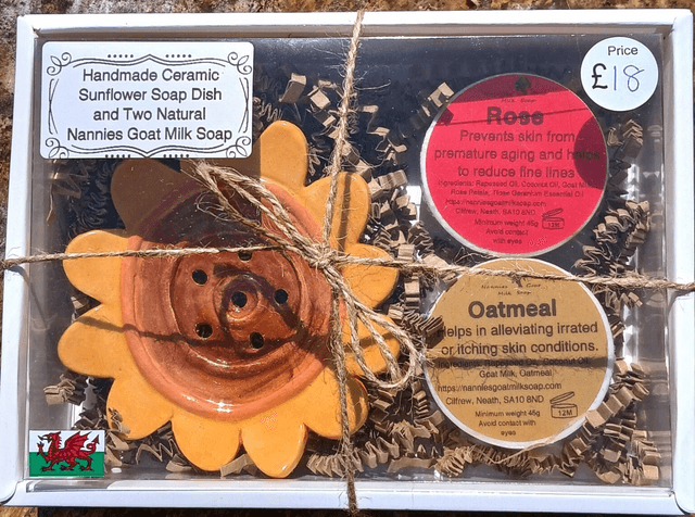  Ceramic Flower Soap Dish Gift Set