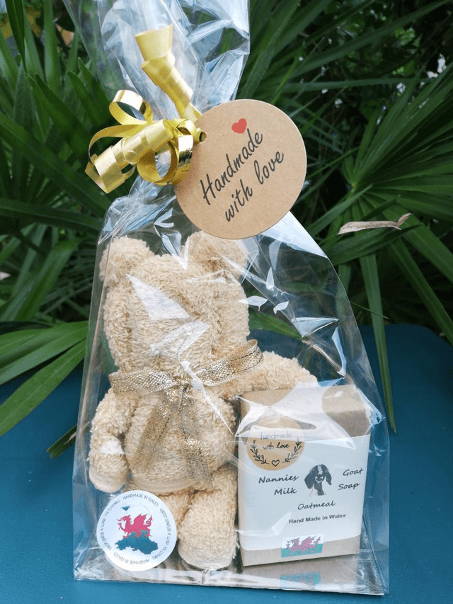 Flannel Bear and Soap 