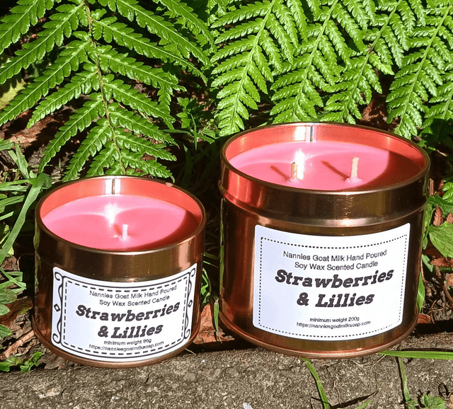 Strawberries &amp; Lillies Candle 
